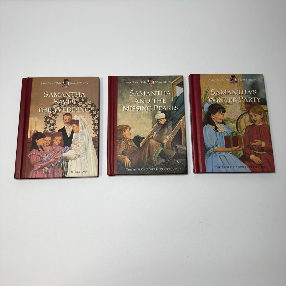 American Girl Samantha Short Stories Lot Wedding Winter Missing Pearls Books PC